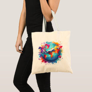 Bolso De Tela Acuarela Viajemos por el diseño del mundo