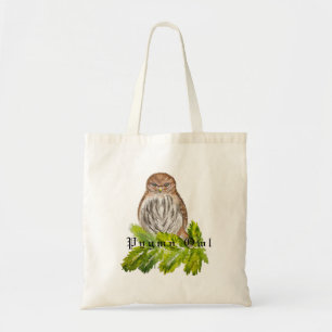 Bolso De Tela Acuarela Vio Lechuzas Trizas