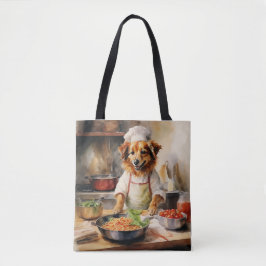 Bolso De Tela Acuarela Volpino Italiano Cocina de Perro Pasta