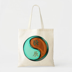 Bolso De Tela Acuario & Dragón de Madera