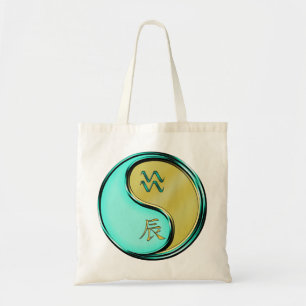 Bolso De Tela Acuario & Dragón de Metal