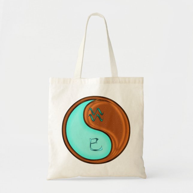 Bolso De Tela Acuario & Serpiente de Madera (Frente)