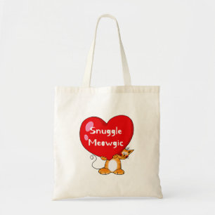 Bolso De Tela Acurrucijarse a Meowgic Funny Cat Pun Art
