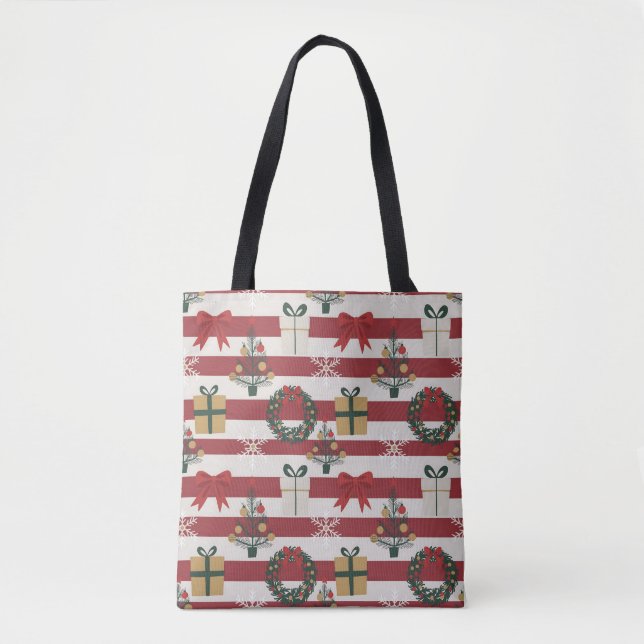 Bolso De Tela AD 004 - Patrón digital de Navidades (Anverso)