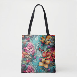 Bolso De Tela AD 020 - Patrón digital floral