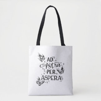 Bolso De Tela Ad astra per aspera Tragetasche weiß