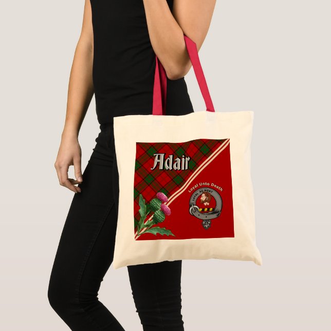 Bolso De Tela Adair Clan Badge & Tartan Tote Bag (Anverso (producto))