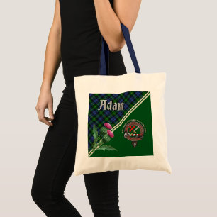 Bolso De Tela Adam Clan Badge y Tartan Tote Bag