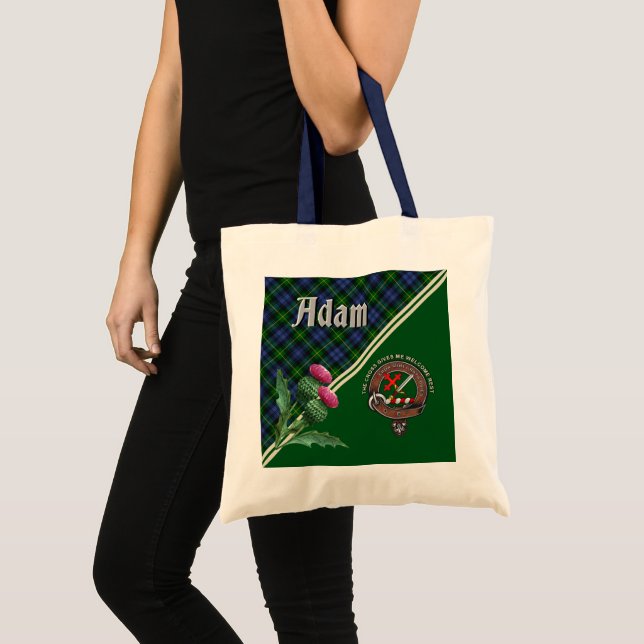 Bolso De Tela Adam Clan Badge y Tartan Tote Bag (Anverso (producto))
