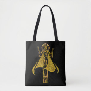 Bolso De Tela Adam negro Gráfico de caracteres de destino Médi