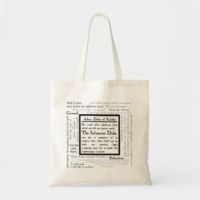 Bolso De Tela Adán, duque del tote de Kielder (Frente)