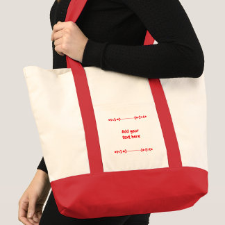 Bolso De Tela Add name red text