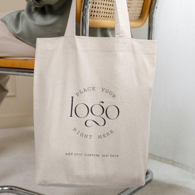 Bolso De Tela Add Your Logo Custom Business Promotional White (add your own logo business tote bag)