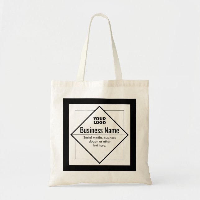 Bolso De Tela Add Your Logo Customizable Template (Frente)