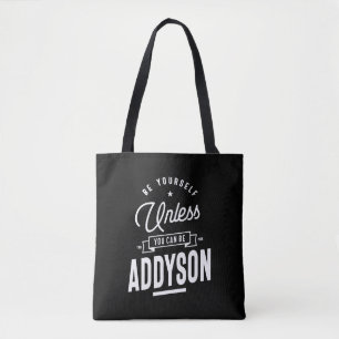 Bolso De Tela Addyson Nombre Personalizado Cumpleaños