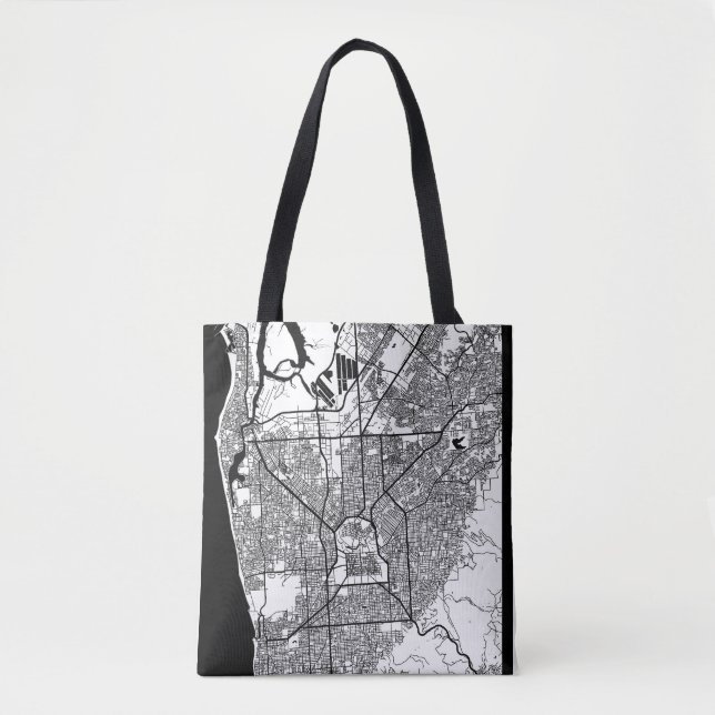 Bolso De Tela Adelaide Australia City Map (Anverso)