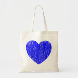 Bolso De Tela Adentro dibujado a lápiz - azul