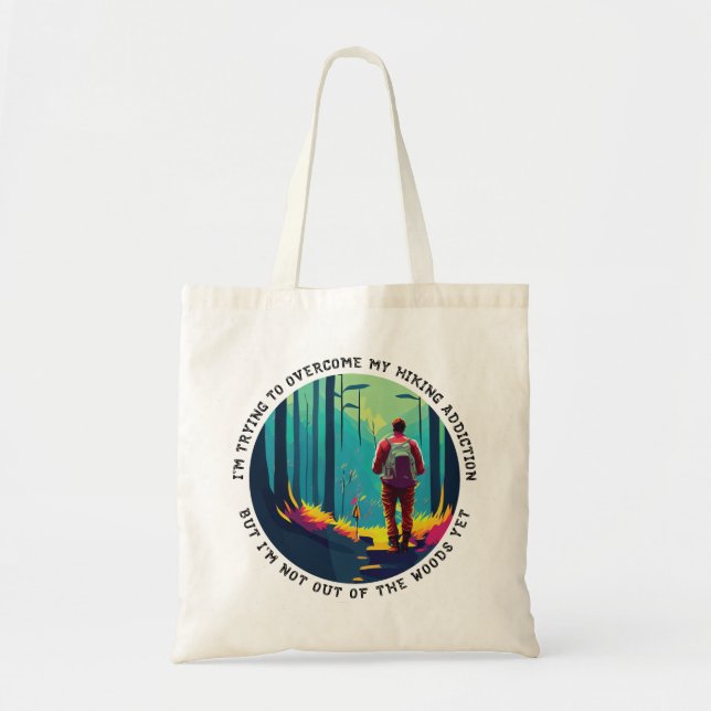 Bolso De Tela Adicción al senderismo (Frente)
