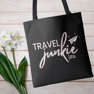 Bolso De Tela Adicta a Viajar, Viaje de Chicas Personalizado