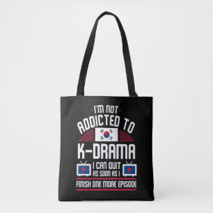 Bolso De Tela Adicto a K-Drama K-pop coreano amante de la músic
