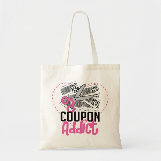 Bolso De Tela Adicto a la cupón (Frente)