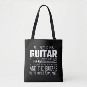 Bolso De Tela Adicto a la guitarra Músico Instrumento de Músic