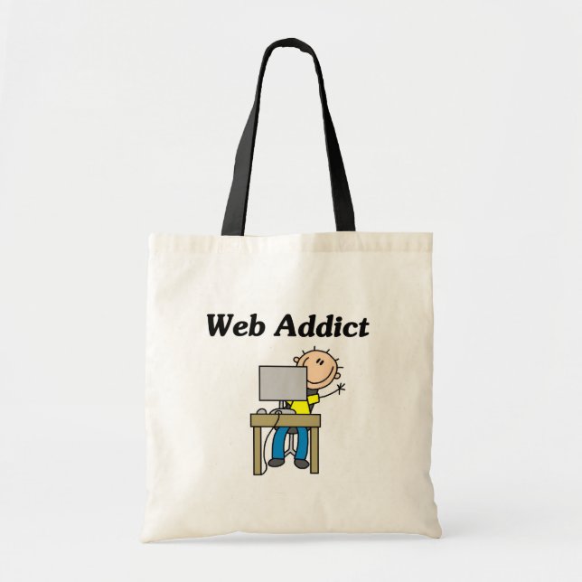 Bolso De Tela Adicto a la Web (Frente)