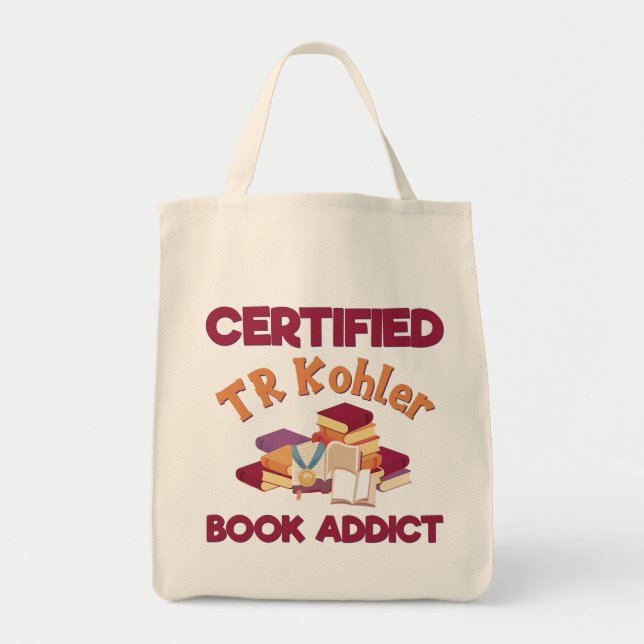 Bolso De Tela Adicto certificado al libro de TR Kohler (Frente)