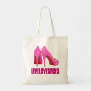 Bolso De Tela Adicto rosado al zapato de los estiletes