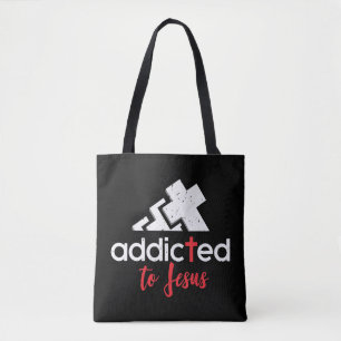 Bolso De Tela Adictos a Jesús - Hombres cristianos dan T-Shi
