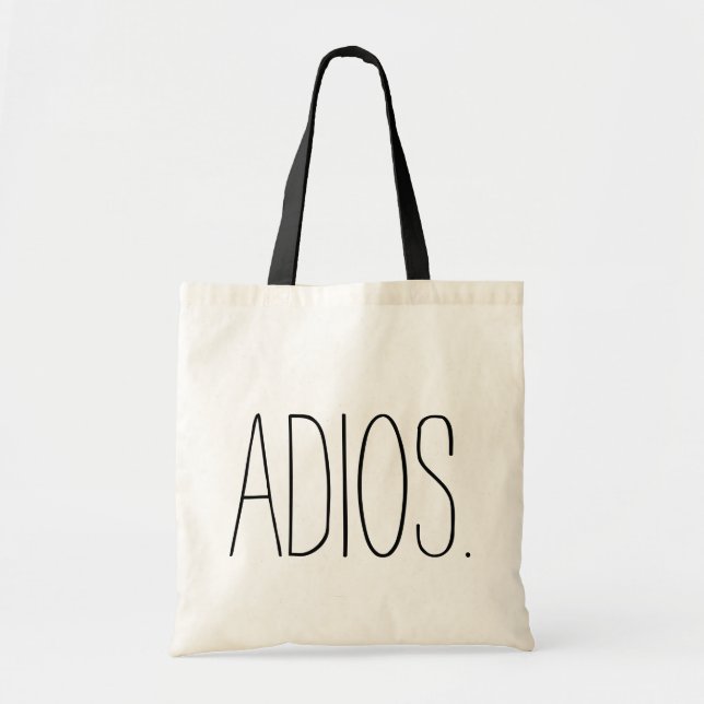Bolso De Tela Adiós. Adiós. (Frente)