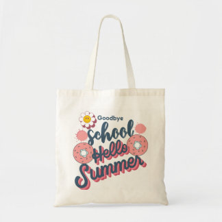 Bolso De Tela Adiós Escuela Hola Verano Donut Arte