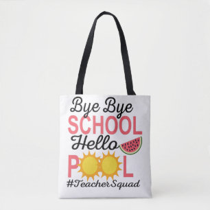 BOLSO DE TELA ADIÓS LA PISCINA DE HOLA DE LA ESCUELA.