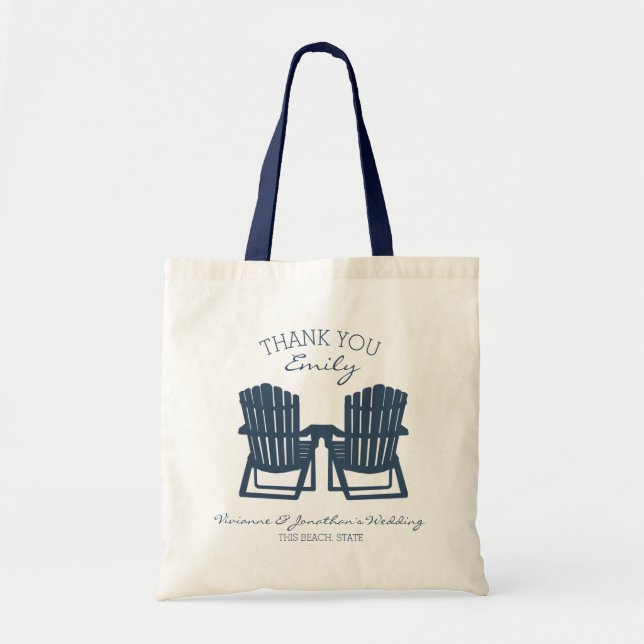 Bolso De Tela Adirondack Chairs Navy Blue (Frente)
