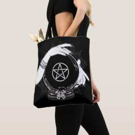 Bolso De Tela Adivinador Místico Negro Bola de Cristal Mística