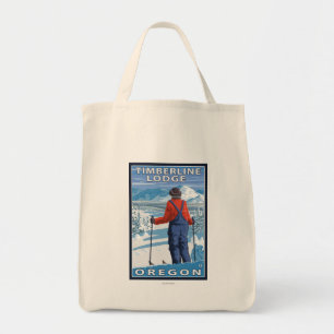 Bolso De Tela Admiración del esquiador - casa de campo del