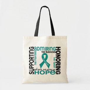 Bolso De Tela Admiración favorable honrando al cáncer ovárico