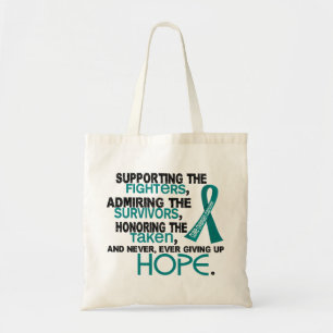 Bolso De Tela Admiración favorable honrando al cáncer ovárico