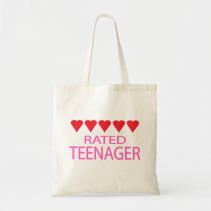 Bolso De Tela Adolescente de cinco corazones