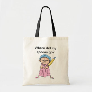 Bolso De Tela ¿Adónde mis cucharas fueron?