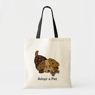 Bolso De Tela Adopción feliz del mascota del perrito