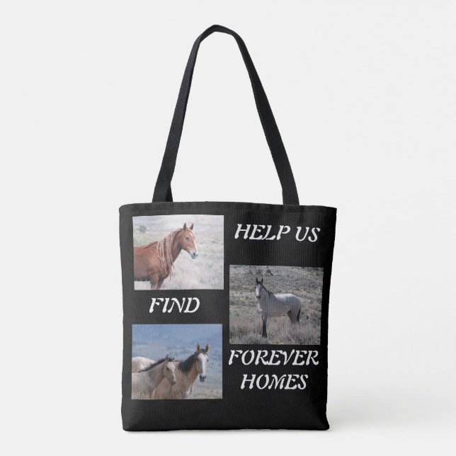 Bolso De Tela Adopt a Wild Horse (Reverso)