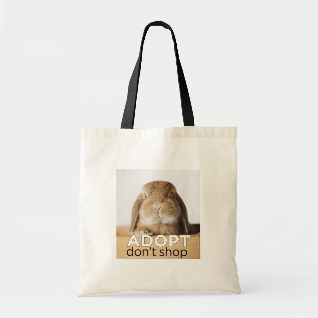 BOLSO DE TELA ADOPT NO HACE COMPRAS TOTE (Frente)