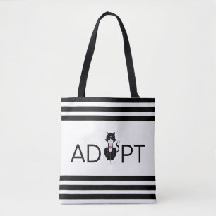 Bolso De Tela Adoptar gato montés moderno de esmoquin