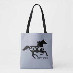 Bolso De Tela Adoptar no comprar caballo