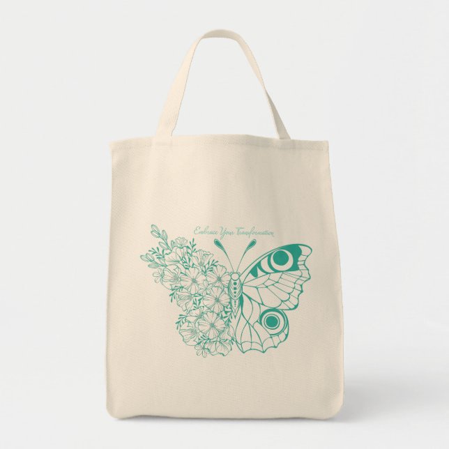 Bolso De Tela Adoptar Su Mariposa De Transformación (Frente)