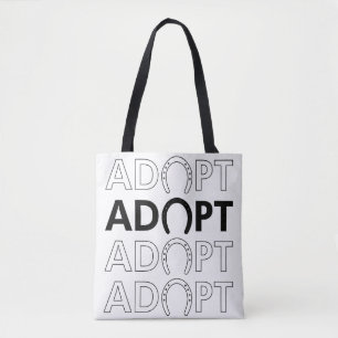 Bolso De Tela Adoptar texto apilado de cascos