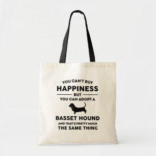 Bolso De Tela Adoptar una Felicidad Basset