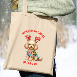 Bolso De Tela Adorable acuarela Navidades de canicomios alumbran