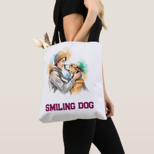 Bolso De Tela Adorable acuarela Perro Lover Mejores Amigos